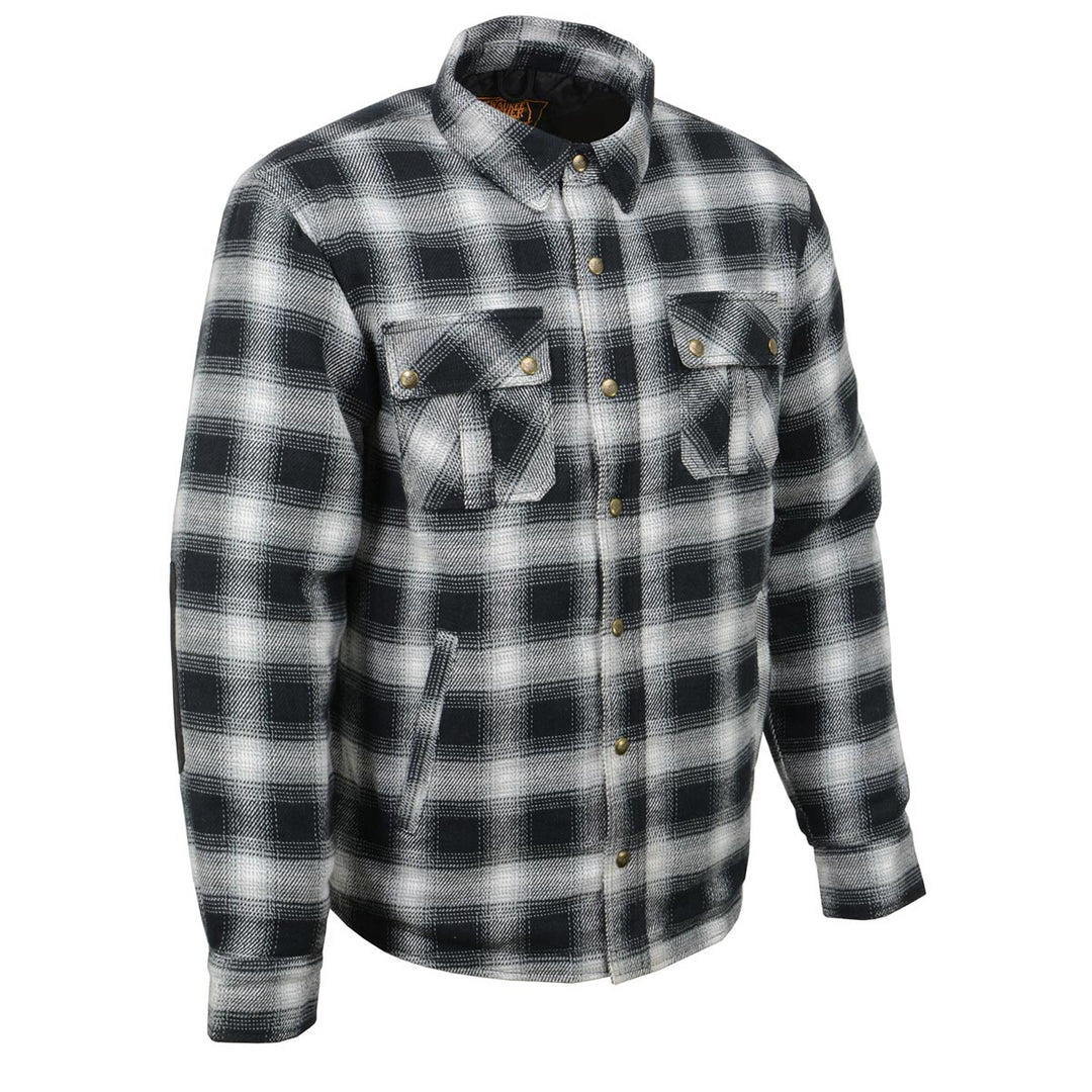 Milwaukee Leather MPM1638 Men's Black and White Checkered Flannel MotoMy Store LEATHER STYLE  MEN White Checkered Flannel Motorcycle Riding ShirtMilwaukee Leather MPM1638 Men's Black and White Checkered Flannel Motorcycle Riding Shirt 


Outside Features

Made of Durable Cotton 14.5oz Cotton Denim Material
Du